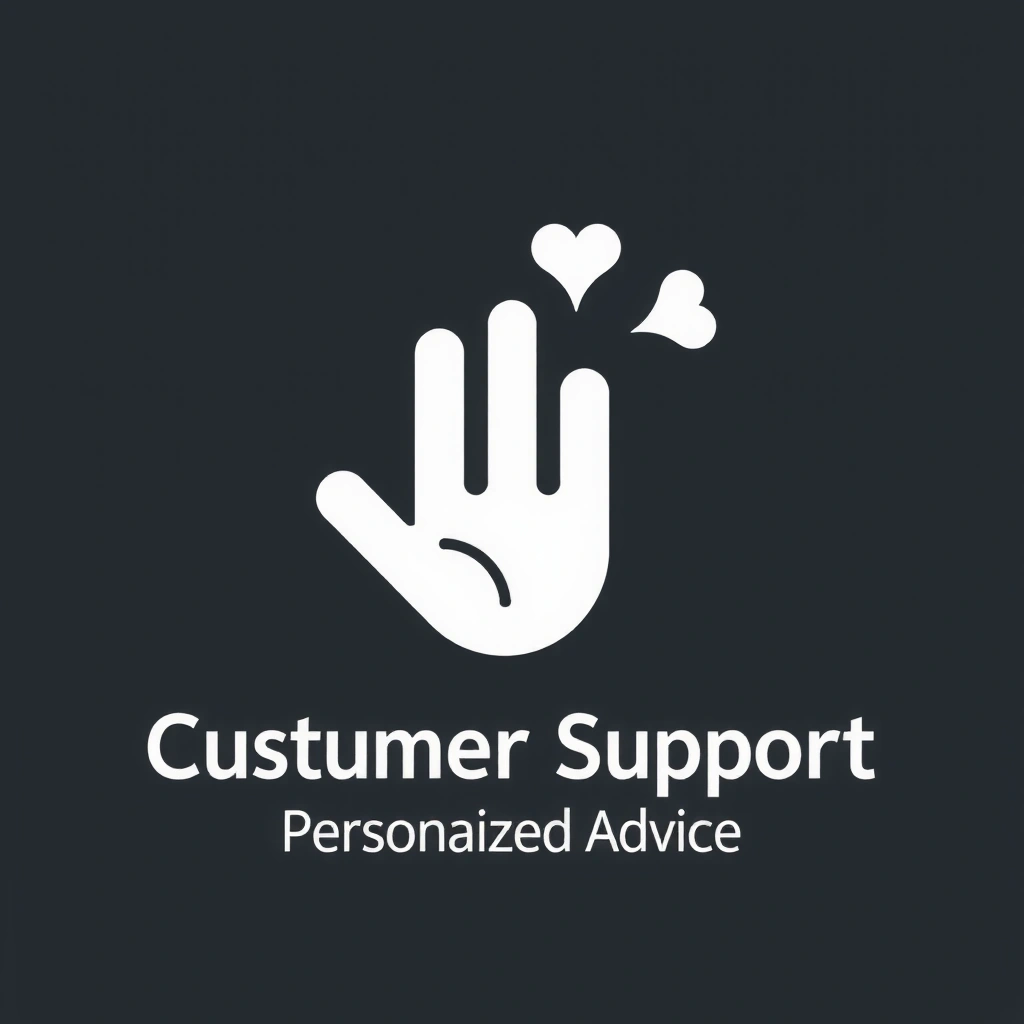 Icône de main tendue symbolisant le support client
